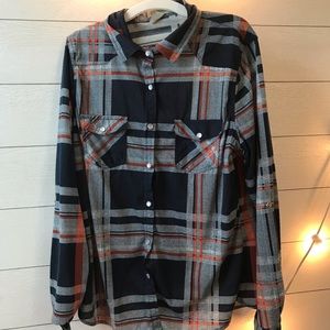 Navy blue plaid shirt💙